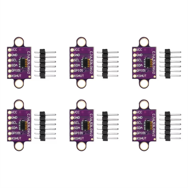 6PCS VL53L0X V2 Laser Distance Measuring Sensor Module