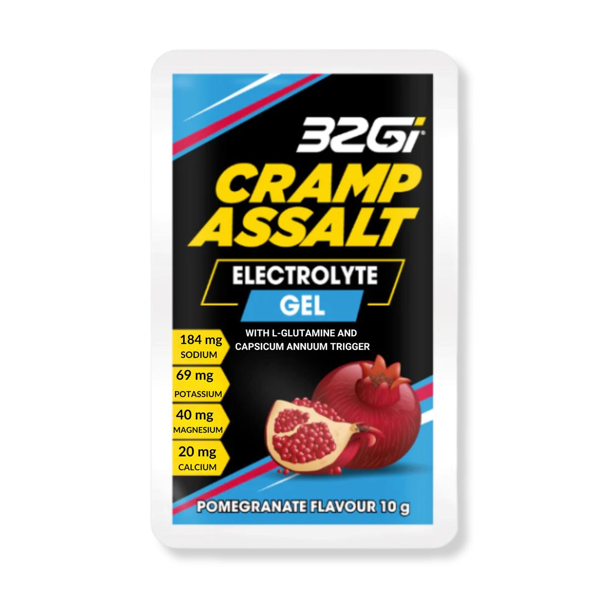 Electrolyte Gel Cramp Assault | Pomegranate | Endurance Support - 32Gi