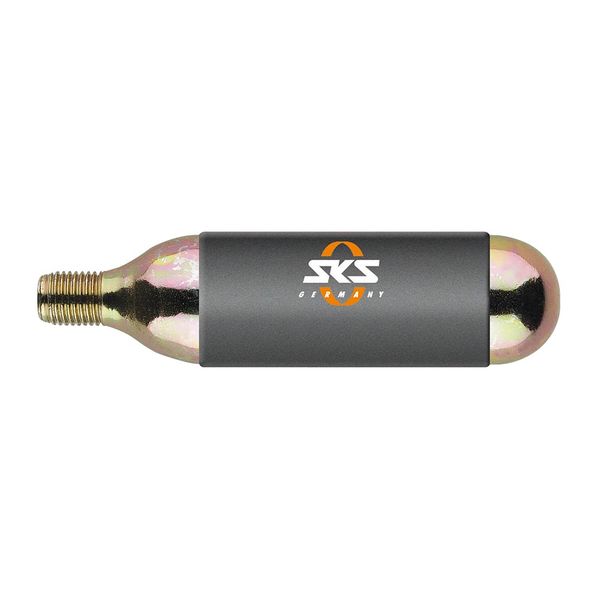 SKS Co2 Gas Cartridge: Threaded for use With Airgun Bicycle Pump 24g x1
