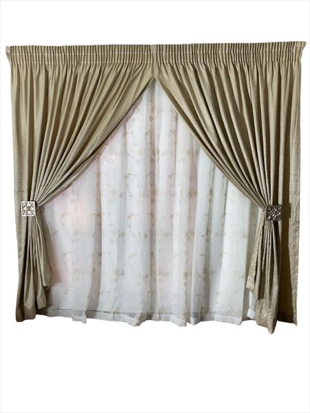 AF IMPEX Designs Gold Curtain Taped (500w x 240L)