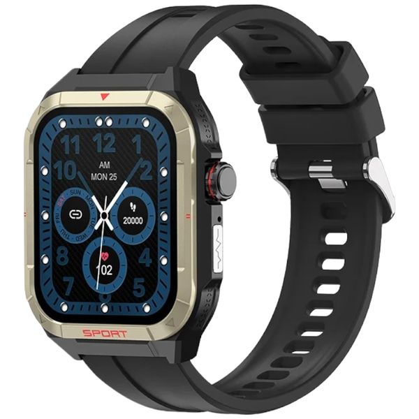 IP67 Water Resistance Smart Watch With Fitness Tracking -Gold/Black