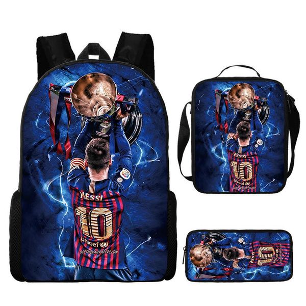 School Bag, Lunch Box, Pencil Case Messi image