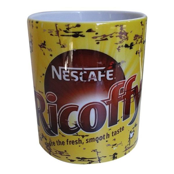 Vintage `Kitchen Tin` Coffee Mug - Nescafe Ricoffy Mug