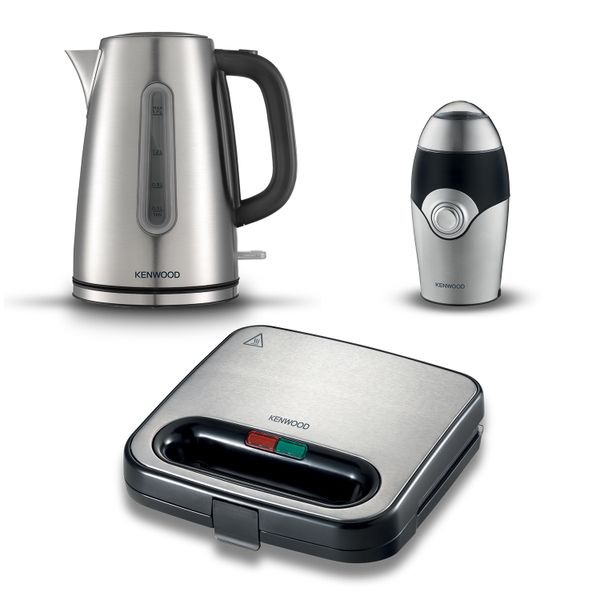 Kenwood - Breakfast Bundle - Kettle, Coffee Mill &amp; Sandwich Maker