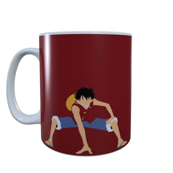 Luffy Pose Minimal Style - One Piece Coffee Mug