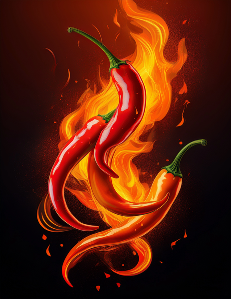 Chili Peppers Flame image