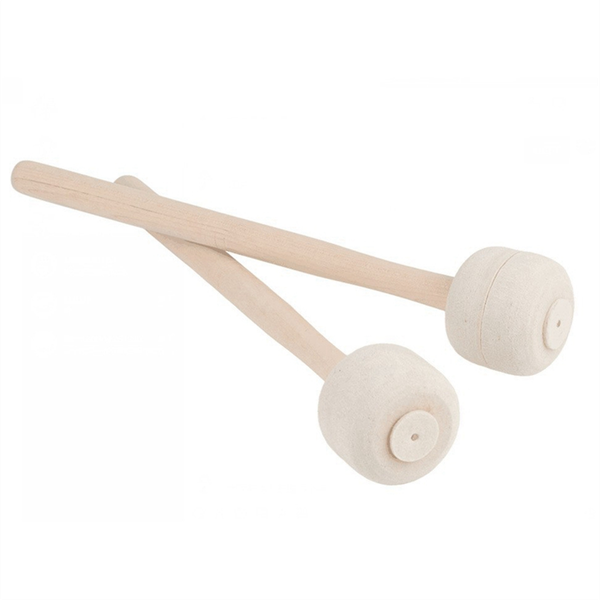 2Pcs Big Snare Drum Hammers Felt Head Wooden Big Drum Hammers