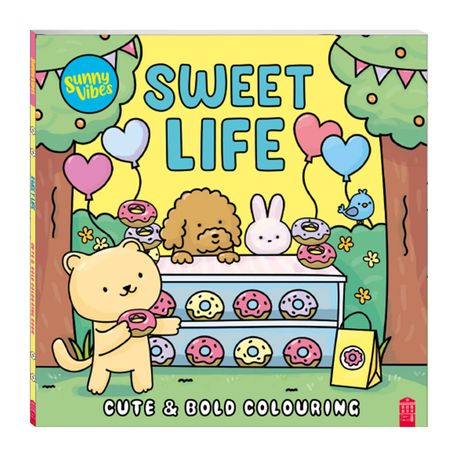 Sunny Vibes: Sweet Life Cute & Bold Colouring Book Image