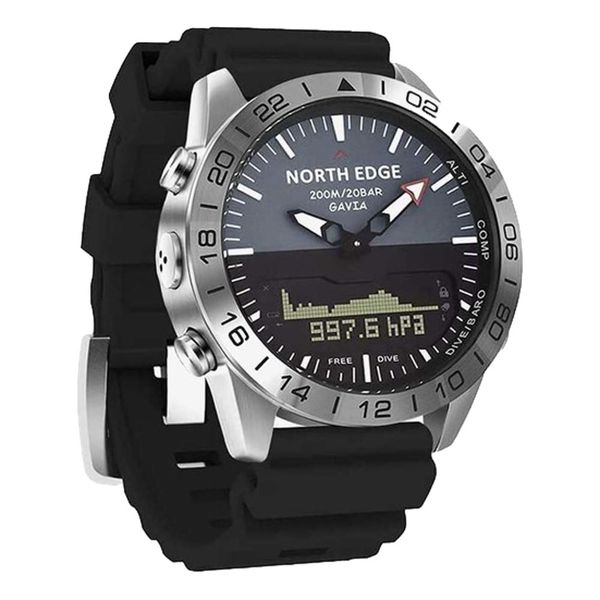 NORTH EDGE GAVIA Mens Divers Smart Watch - Silicone Band
