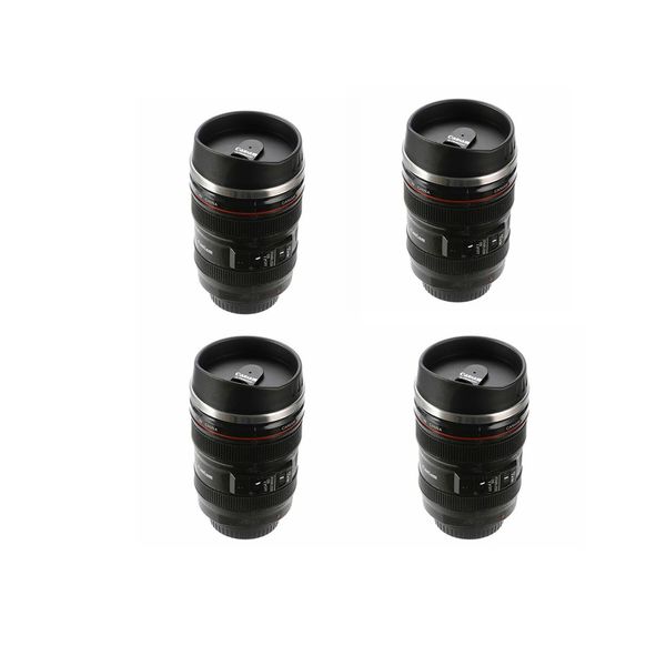 PP Camera Lens Cup Coffee Travel Mug - Set of 4