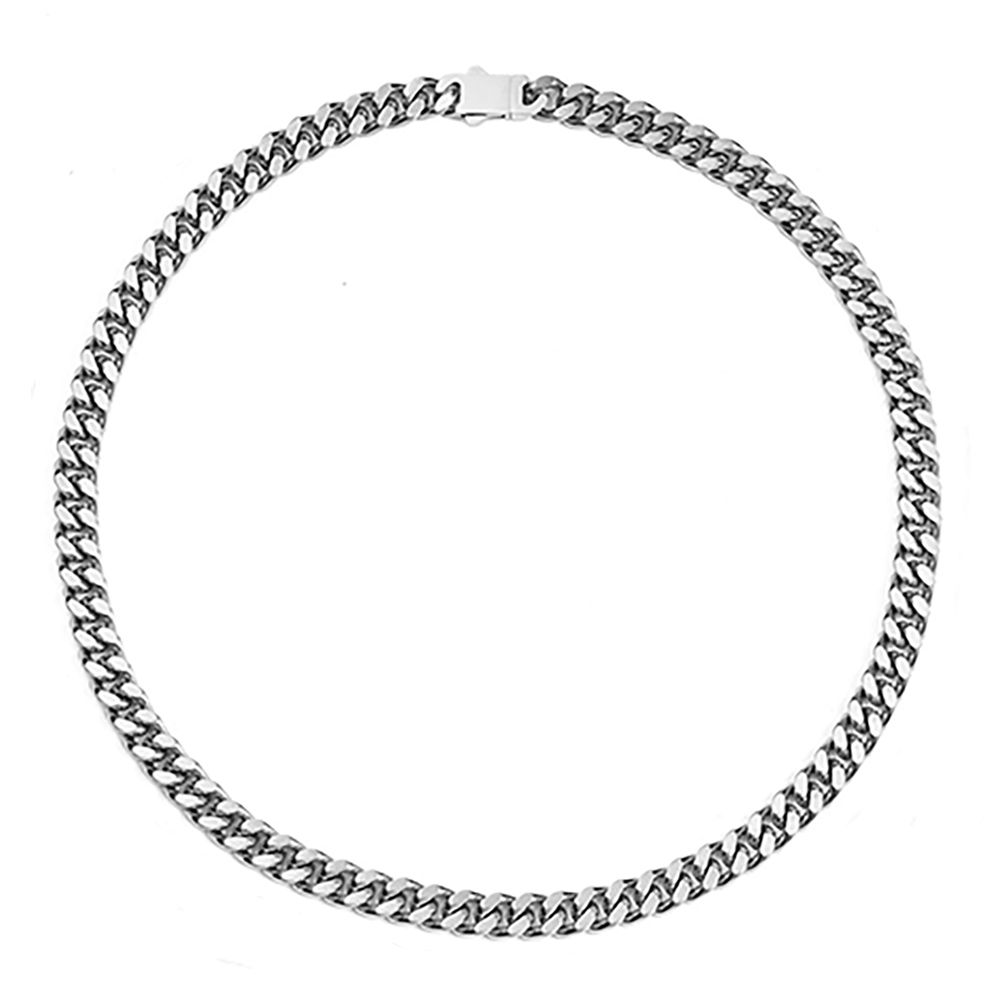 Nl cb002 8 50 50cm x 0 8cm 316l stainless steel cuban link necklace