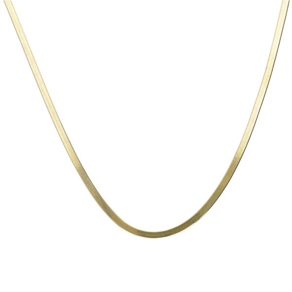 9k Gold Plated Herring Bone Chain - 3.6mm