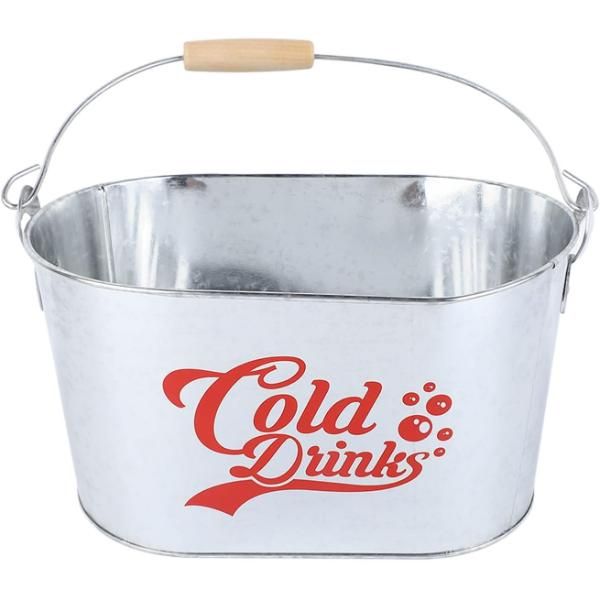 Ice Cool Retro Print Beverage Tub Ice Bucket With Handle