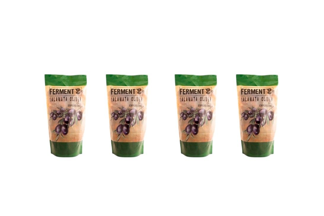 Kalamata Olives Pack 4 x 400g FERMENTed Premium Quality Olives