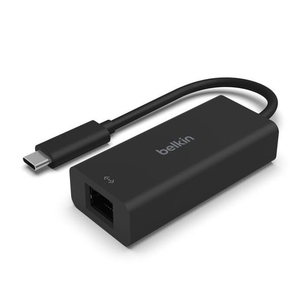 Belkin USB Type C to 2.5 Gb Ethernet Adapter, USB-IF Certified Thunderbolt 3 &amp; 4 / USB-C to LAN Network Adapter Compatible with MacBook Pro/Air, iPad