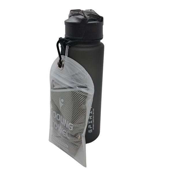 HydraChill Set - 750ML Water Bottle and Cooling Towel
