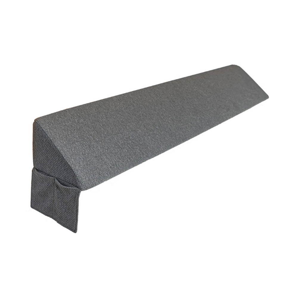Queen Size Bed Wedge Pillow 153cm Gap Filler 0-10 Inch Concave Support Grey
