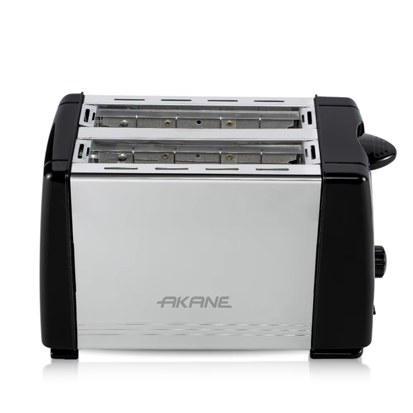 AKANE 650W 2-Slice Electric Toaster - Stainless Steel &amp; Black