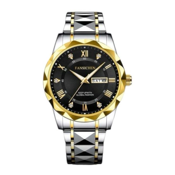 Men's Waterproof Stainless Steel Simple Quartz Watch Formal Casual Watch