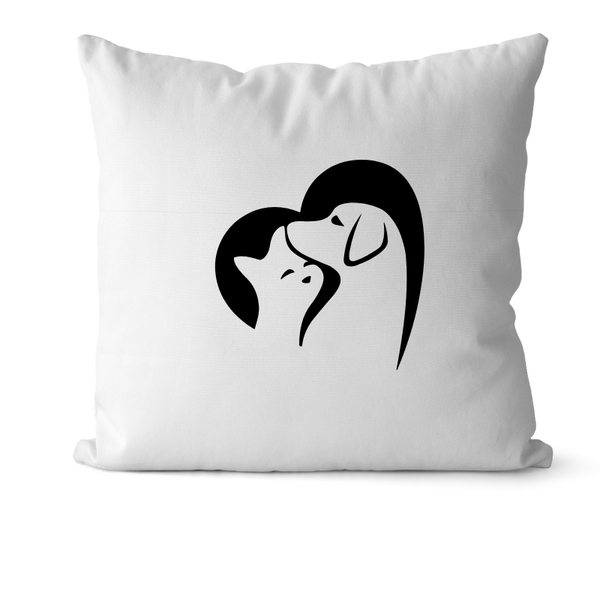 Scatter Cushion 30cm -Cat With Dog Printed Cushion