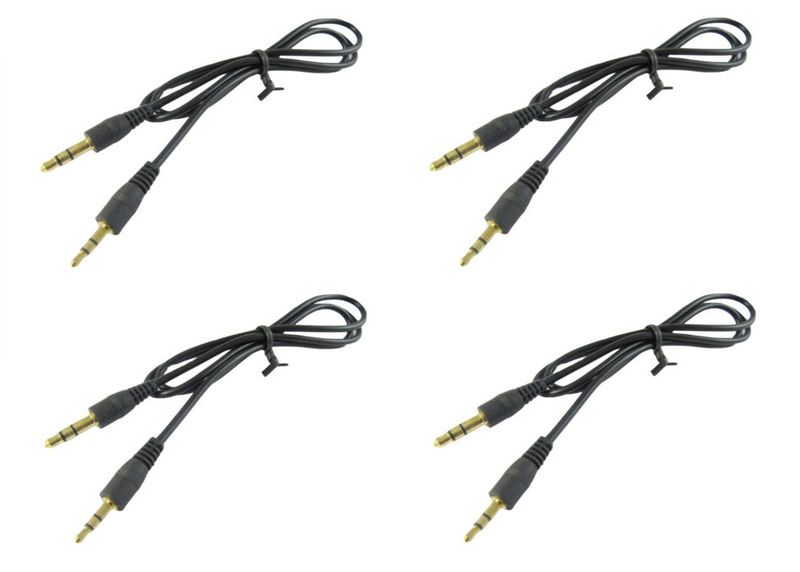 3.5mm Stereo Jack To 2.5mm Stereo Jack With 1.2 Meter Cable - 4 Pack