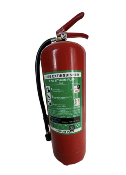 Lithium Ion Plus 9kg Fire Extinguisher with Hose and Mounting Clip