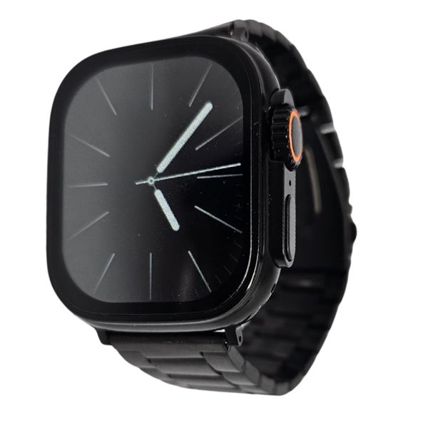 V9 Ultra Max Smart Watch with Titanium Finish Strap and 2 extra straps