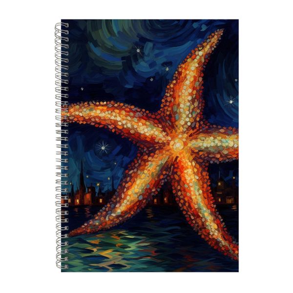 STARFISH Starry Night Notebook Art Gift Idea A4 NotePad 118