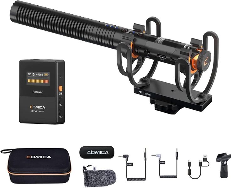 Comica VM30 2.4G Super Cardioid Condenser Wireless Shotgun Microphone