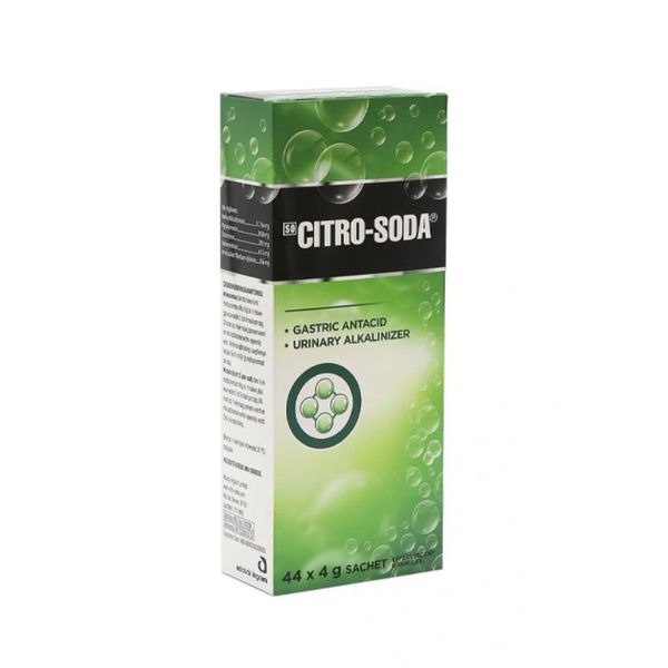 Citro Soda Gastric Antacid &amp; Urinary Alkalinizer - 44 x 4g Sachets