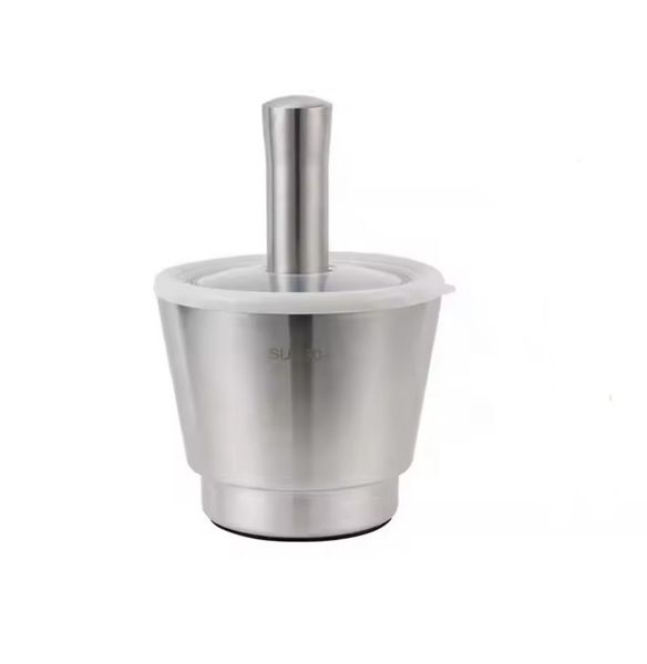 Stainless Steel Multi-Purpose Mortar &amp; Pestle Set with Lid