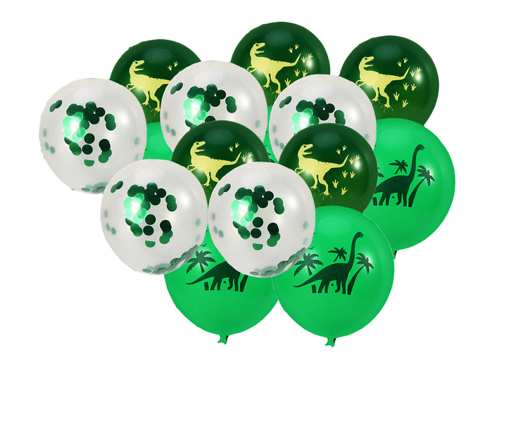 Latex Dinosaur Themed Balloon Set - 15 Balloons