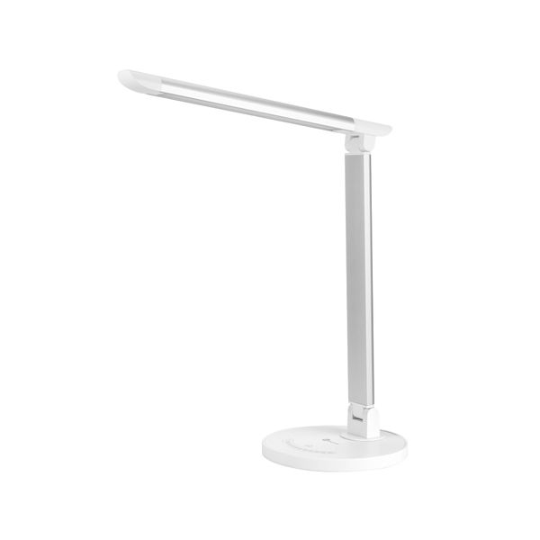 Taotronics LED 410 Lumen Desk Lamp with USB 5 V/1 A Charging Port - Silver