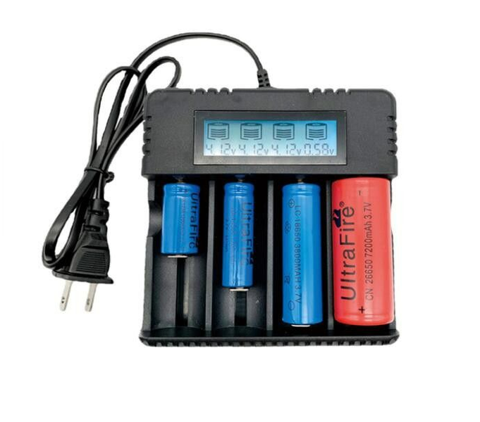 Four slot intelligent LCD lithium battery charger