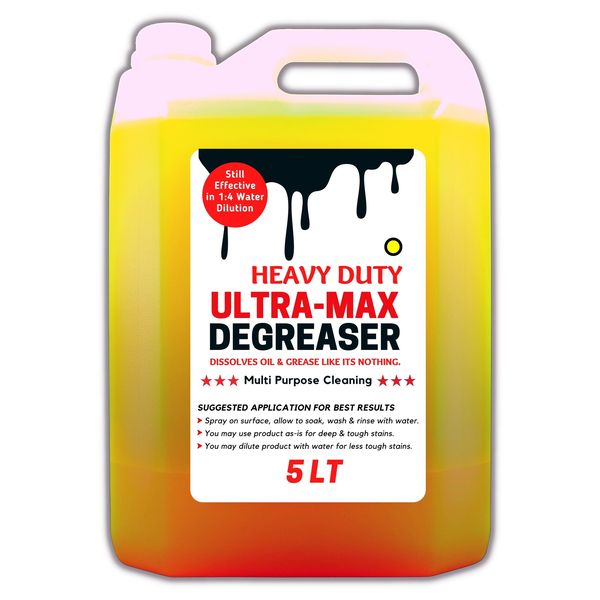 Ultra Max Heavy-Duty Degreaser - Multi Purpose Cleaner - 5L
