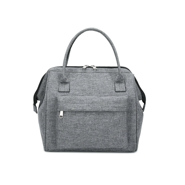 Large Capacity Thermal Insulated Lunch Bag - Grey