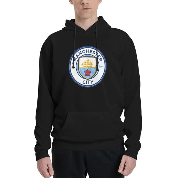 Man City Men Classic Long Sleeve Polyester Hoodie Sweatshirt