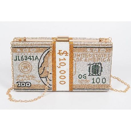 10000 Money Clutch Rhinestone Hand Bag Shop Today. Get it