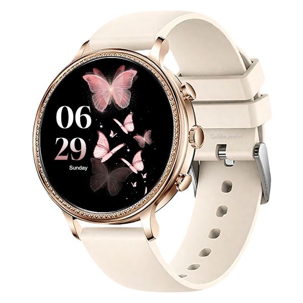 Smartwatch for Women 1.39in HD Round Display Dual Strap Rose Gold Watch