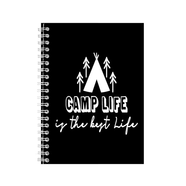 Best Life A5 Notebook Spiral Lined Outdoor Camping Graphic Notepad Gift 167