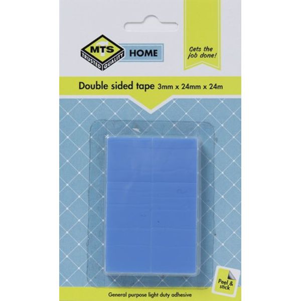 Bulk Pack x 12 MTS - Home Double Sided Tape 3mmx24mmx24mm