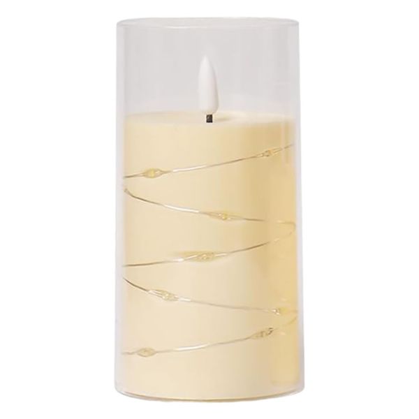 LED Flameless Decorative Candle Light With Battery Operation - Yellow