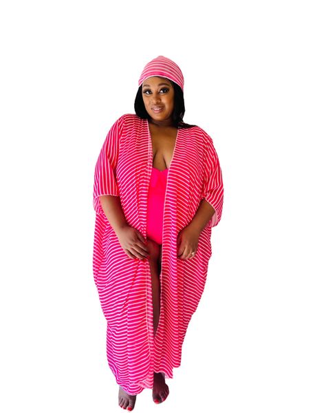 Zee Lines Luxury Kimono Kaftan Swimwear Beach Cover Up