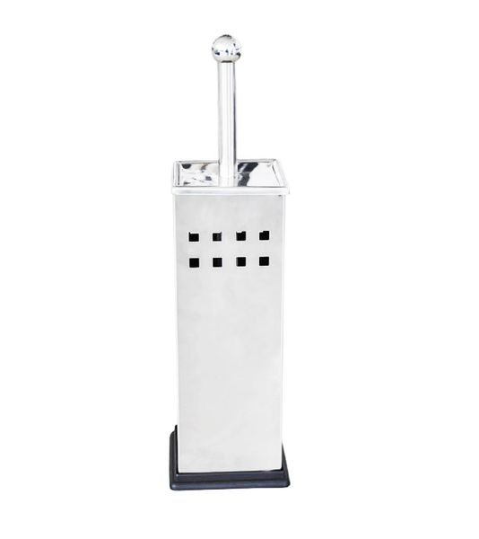Stainless Steel Square Toilet Brush Anti-Splash Design with Holder