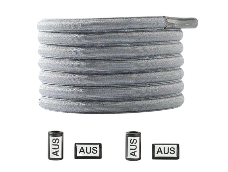 No-Tie Elastic Shoelaces - Gray