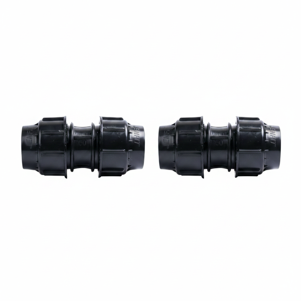 Jenfit 40mm Compression Coupling for HD Polyethylene Pipes - 2 Pack
