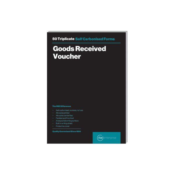 RBE Goods Received Voucher Triplicate Pads A5 3's