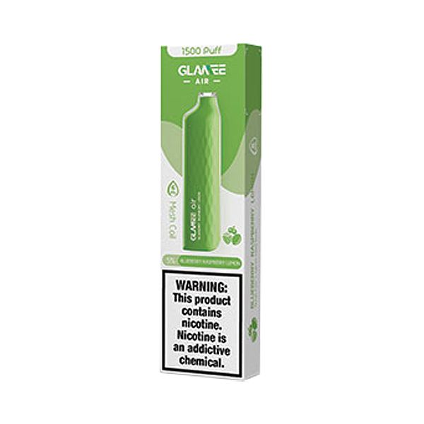 Glamee Air 1500puffs Disposable Vape 50mg- Blueberry,Raspberry Lemon-Single