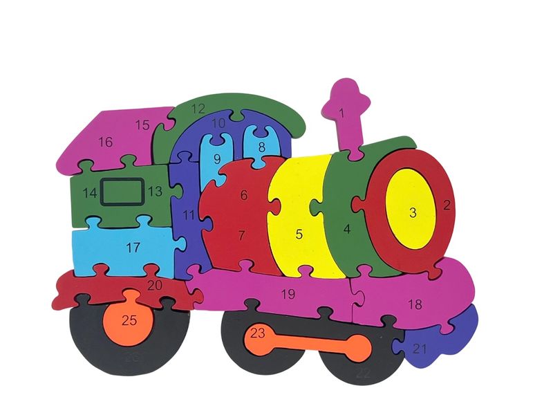 Unleash Your Child's Curiosity with our Train Shaped Puzzle