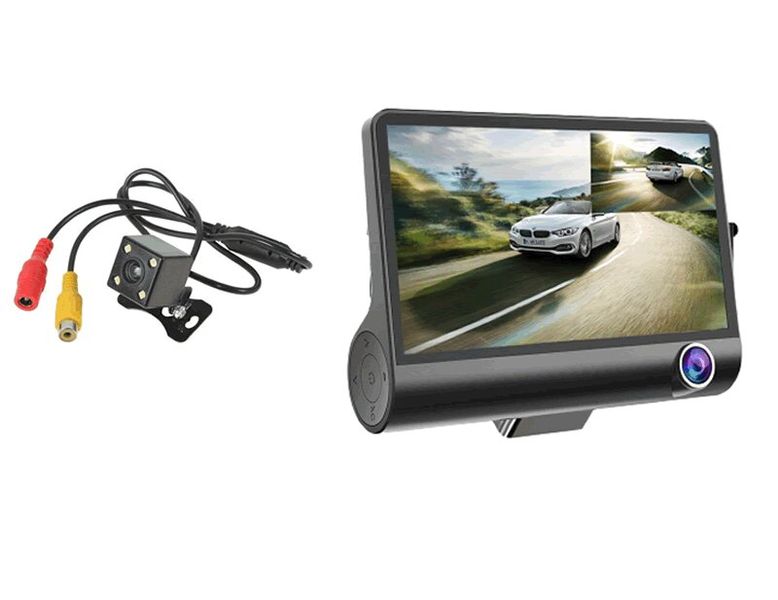 4.0 Inch Full HD Three Lens Video Recorder Dash Camera
